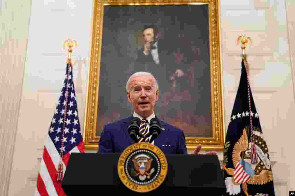 조 바이든 미국 대통령이 백악관에서 경제 관련 연설을 했다. 