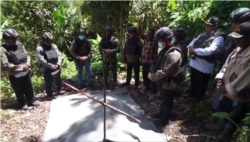 TGPF saat ziarah ke makam Pendeta Yeremia di Kabupaten Intan Jaya pada 9 Oktober 2020. (Foto: screenshoot)