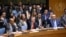 Security Council adopts resolution 2803 during the Security Council meeting on the situation in the Middle East, including the Palestinian question, November 17, 2025. 