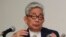 FILE - Nobel laureate Kenzaburo Oe speaks during a press conference about an anti-nuclear petition drive in Tokyo, Sept. 6, 2011.