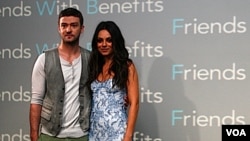 Justin Timberlake y Mila Kunis trabajaron juntos en la película “Friends With Benefits”.