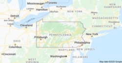 Pennsilvaniya ştatının xəritəsi
