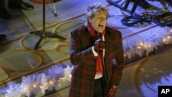 Rod Stewart performing last month at the lighting ceremony of the Rockefeller Center Christmas tree in New York City