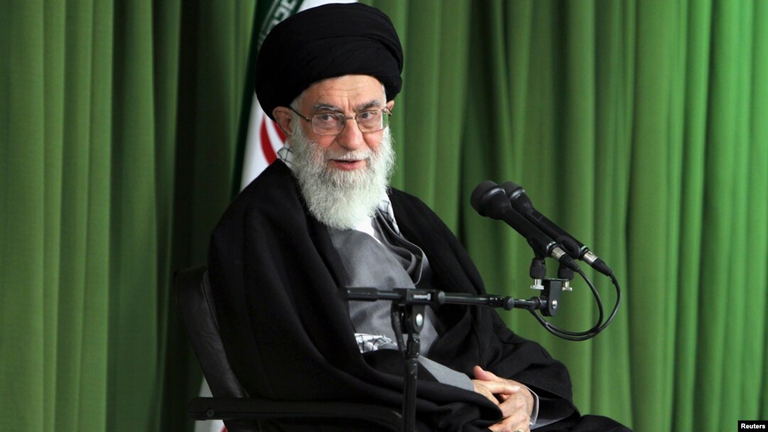 Iran's Supreme Leader Ayatollah Ali Khamenei attends a meeting with Iranian nuclear scientists and managers in Tehran, Feb. 22, 2012. 