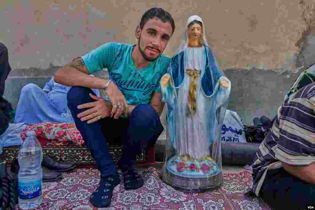 Romani, who came to the monastery from Assiut. He says, &quot;I am decorating my new apartment nowadays with figures of the holy family, that is why I started with Virgin Mary, &quot;the mother of the hero.&quot; Sunday, August 18, 2019. 