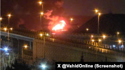 تصویر منتسب به حمله به سمت مهرآباد ⁧‫در تهران‬⁩ ‏بامداد شنبه ۱۶ اسفند - منبع وحید آنلاین