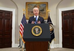 U.S. President Joe Biden speaks about the Colonial Pipeline shutdown at the White House in Washington, May 13, 2021.