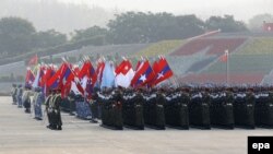 တပ်မတော်နေ့အခမ်းအနားမြင်ကွင်းတခု။