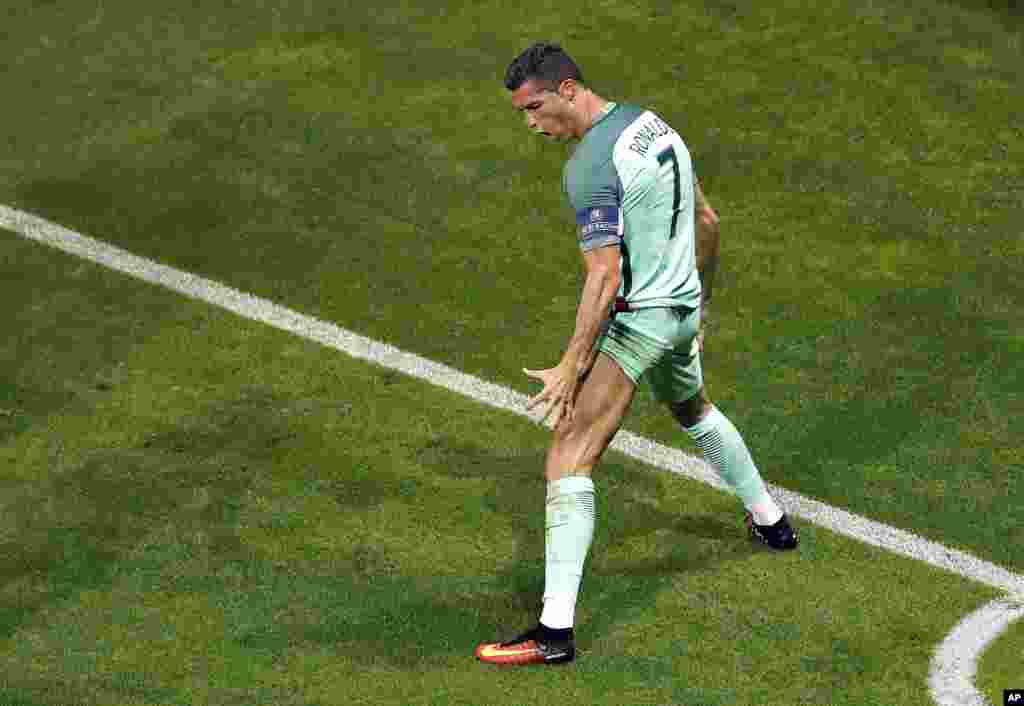 Cristiano Ronaldo, jogador de Portugal, um dos eleitos para o 11 ideal da UEFA, depois do Euro 2016.