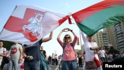 8月30日白俄羅民眾示威。