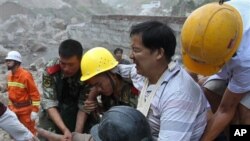 2012년 9월 중국 운난성 지진피해 현장