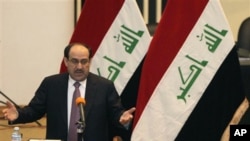 Iraq's Prime Minister Nouri al-Maliki in Baghdad, 21 Dec 2010