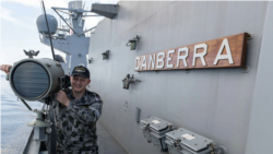 澳大利亚海军“堪培拉”号上的水兵（澳大利亚皇家海军照片）