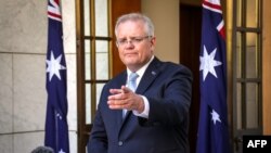 PM Australia Scott Morrison di Canberra, 22 Maret 2020. (Foto: dok).