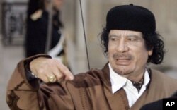 Le leader libyen Mouammar Kadhafi