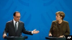  Ангела Меркель и Франсуа Олланд