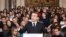 ប្រធានាធិបតី​បារាំង Emmanuel Macron ថ្លែង​សុន្ទរកថា​អំពី​ការ​បង្ហាញ​យុទ្ធសាស្ត្រ​របស់​លោក​ក្នុងការ​លើក​តម្កើង​ភាសា​បារាំង នៅ​វិទ្យាស្ថាន​បារាំង ក្នុង​ទីក្រុង​ប៉ារីស កាល​ពី​ថ្ងៃ​ទី​២០ មីនា ២០១៨។