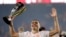 Miguel Almiron d'Atlanta célèbre la victoire de son club en conférence est, USA, LE NOVEMBRE 2018.