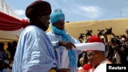 Nadin Sauratar tsohon Ministan tsaron Najeriya, Theophilus Danjuma in Zaria, Kaduna State.