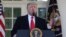 Le président Donald Trump lors d'un point de presse au jardin Rose de la Maison Blanche, Washington, 25 janvier 2019.