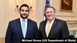 وزیر خارجه آمریکا در واشنگتن با خالد بن سلمان معاون وزیر دفاع عربستان سعودی دیدار کرد. 
