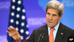 U.S. Secretary of State John Kerry holds a news conference at the conclusion of the Meeting of the Ministers of the Global Coalition to Counter ISIL at the State Department in Washington, July 21, 2016.