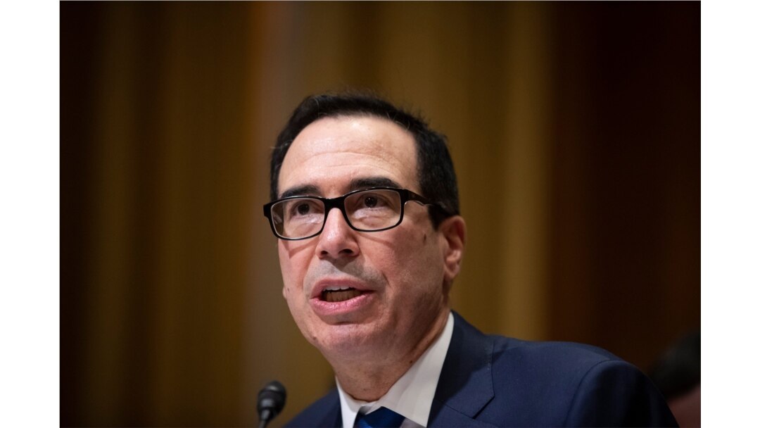 Treasury Secretary Steve Mnuchin testifies before the Senate Finance Committee on Capitol Hill, Feb. 12, 2020, in Washington.
