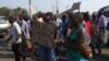 Suspected MDC youths demonstrating in Harare demanding an election re-run