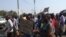 Suspected MDC youths demonstrate in Harare demanding an election re-run