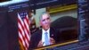 This image made from video of a fake video featuring former President Barack Obama shows elements of facial mapping used in new technology that lets anyone make videos of real people appearing to say things they've never said. (AP Photo)