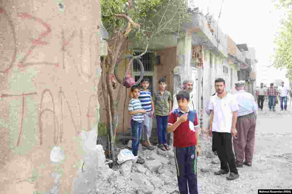 The town of Cizre in southteastern Turkey after weeklong curfew lifted