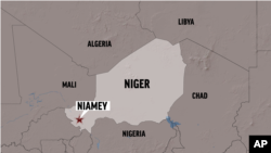 A map of Niger with the capital city, Niamey, highlighted.