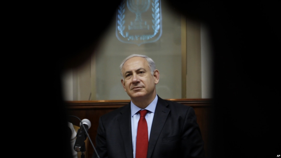 Thủ tướng Israel Benjamin Netanyahu trong một cuộc họp nội các ở Jerusalem