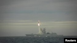 A hypersonic Zircon cruise missile is fired during a test at the Barents Sea