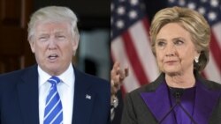 Donald Trump (kiri) dan Hillary Clinton, dalam pemilihan Presiden AS 2016. (Foto: dok).