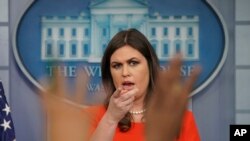 La porte-parole de la Maison Blanche Sarah Sanders, Washington, 1er novembre 2017.