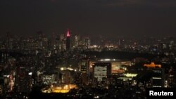 A view of the Olympic stadium from Roppongi, Tokyo.