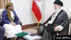 محمد عبدالسلام از مقام‌های ارشد حوثی‌های یمن در دیدار با علی خامنه‌ای 