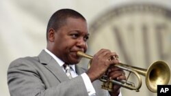 Wynton Marsalis performs at the Newport Jazz Festival in Newport, R.I., Aug. 6, 2011. 