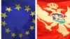 Zastave Evropske unije i Crne Gore (Foto: VOA Graphic via Reuters and AP)