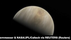 Ilustrasi planet Venus, tempat para ilmuwan mendeteksi adanya molekul fosfin.(Foto: ESO/M. Kornmesser & NASA/JPL/Caltech via REUTERS)