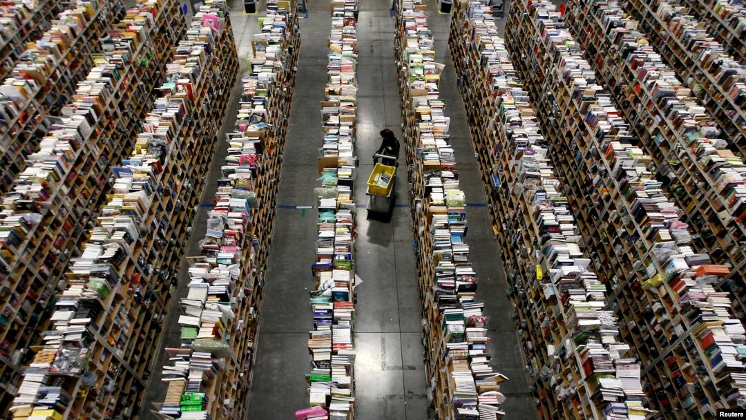 A general view of the warehouse floor at Amazon's distribution center in Phoenix, Arizona, Nov. 22, 2013. 