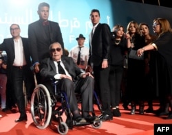 FILE - Egyptian actor Gamil Ratib arrives for the closing ceremony of the 27th Carthage Film Festival on November 5, 2016, in the Tunisian capital Tunis.