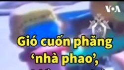 Gió cuốn phăng ‘nhà phao’, nhiều em nhỏ bị thương 