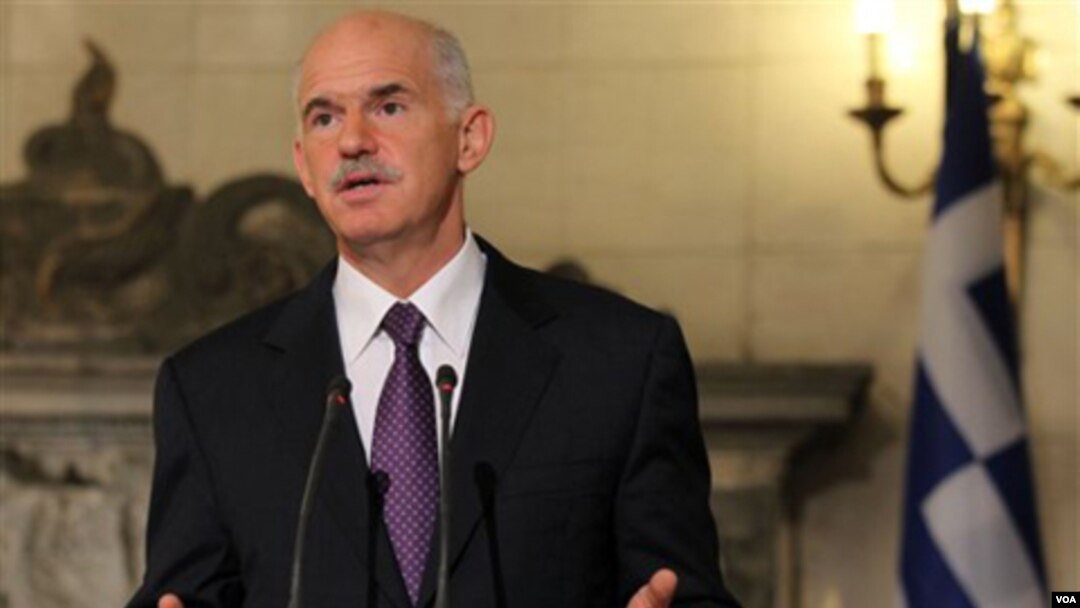 Perdana Menteri Yunani George Papandreou (foto: dok) mengumumkan rencana negaranya menyeret Jerman ke Mahkamah Internasional PBB atas kekejaman Nazi, Rabu.
