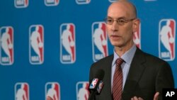 Adam Silver, patron de la NBA, New York, le 21 octobre 2016. 