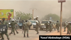 Une manifestation d'étudiants, à Niamey, au Niger, le 11 avril 2017.