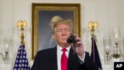 Le président Donald Trump à la Maison-Blanche, à Washington, le 19 janvier 2019.