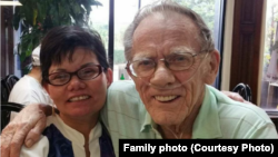 Nguyễn Thị Kim Nga, left, and her American father, Gary Wittig, are out for dinner in Riverdale, Georgia, during their first meeting since he left Vietnam in 1969. 