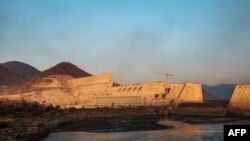 Waduk Grand Ethiopian Renaissance Dam, dekat Guba di Etiopia, 26 Desember 2019.